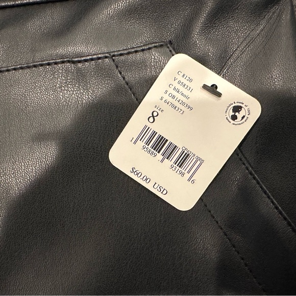 NWT Free People vegan leather mini skirt - Picture 3 of 10